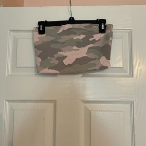 Bandeau and biker shorts set